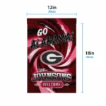 Georgia Bulldogs Garden Flag Personalized Swirl Vortex Red Best Selling