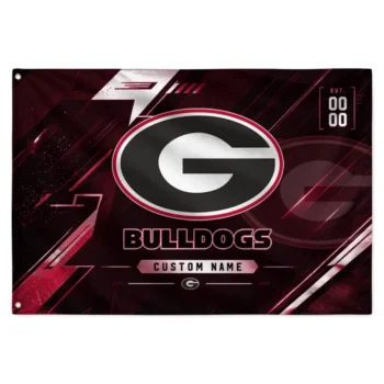 Georgia Bulldogs House Flag Custom Speed Slashes Red Best Selling