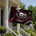 Georgia Bulldogs House Flag Custom Speed Slashes Red Best Selling