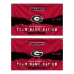 Georgia Bulldogs House Flag Customized Brushed Streaks Red Best Selling