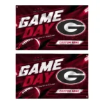 Georgia Bulldogs House Flag Personalized Action Streaks Red Best Selling
