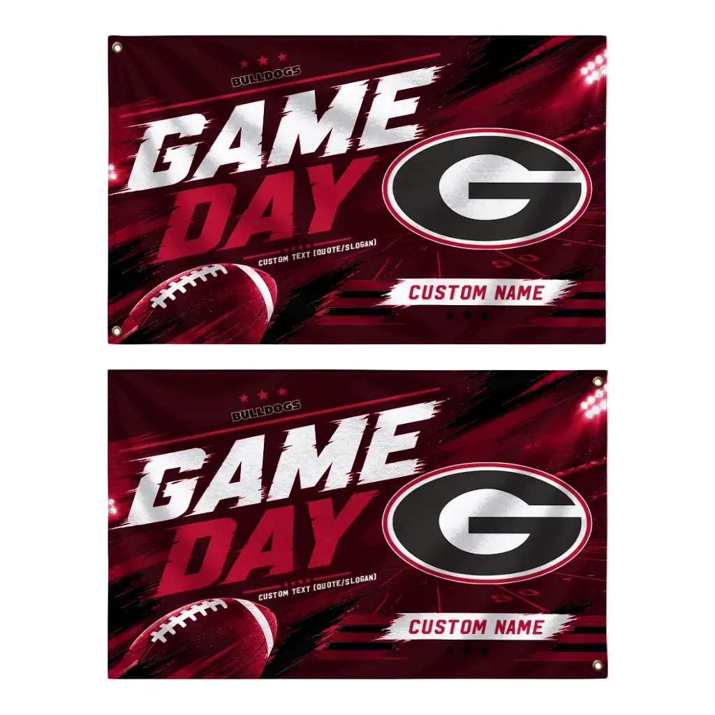 Georgia Bulldogs House Flag Personalized Action Streaks Red Fashion Forward Georgia Bulldogs House Flag Personalized Action Streaks Red Fashion Forward