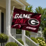 Georgia Bulldogs House Flag Personalized Action Streaks Red Best Selling