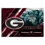 Georgia Bulldogs House Flag Personalized Diagonal Stripes Red Best Selling
