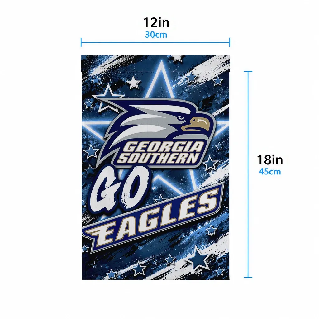 Georgia Southern Eagles Garden Flag Custom Glowing Star Blue High Quality Georgia Southern Eagles Garden Flag Custom Glowing Star Blue High Quality