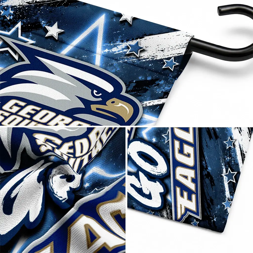 Georgia Southern Eagles Garden Flag Custom Glowing Star Blue Latest Model Georgia Southern Eagles Garden Flag Custom Glowing Star Blue Latest Model