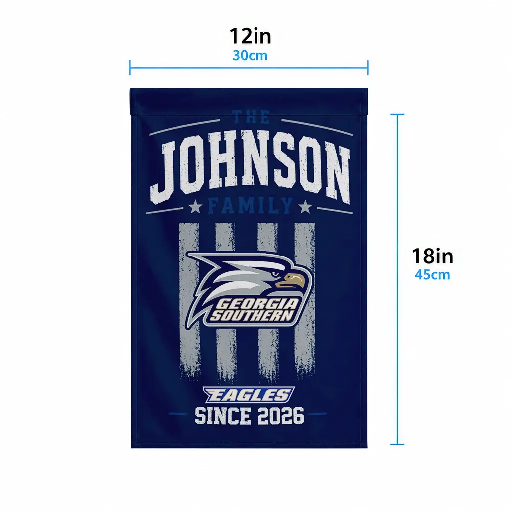Georgia Southern Eagles Garden Flag Customized Distressed Stripes Blue High Quality Georgia Southern Eagles Garden Flag Customized Distressed Stripes Blue High Quality