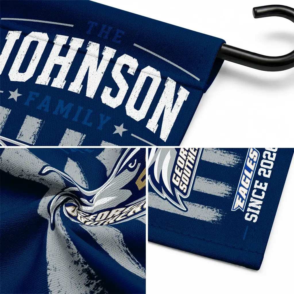 Georgia Southern Eagles Garden Flag Customized Distressed Stripes Blue Latest Model Georgia Southern Eagles Garden Flag Customized Distressed Stripes Blue Latest Model