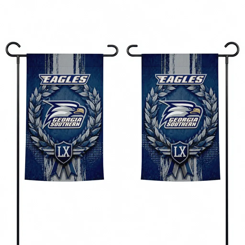 Georgia Southern Eagles Garden Flag Customized Laurel Wreath Blue Fashion Forward Georgia Southern Eagles Garden Flag Customized Laurel Wreath Blue Fashion Forward