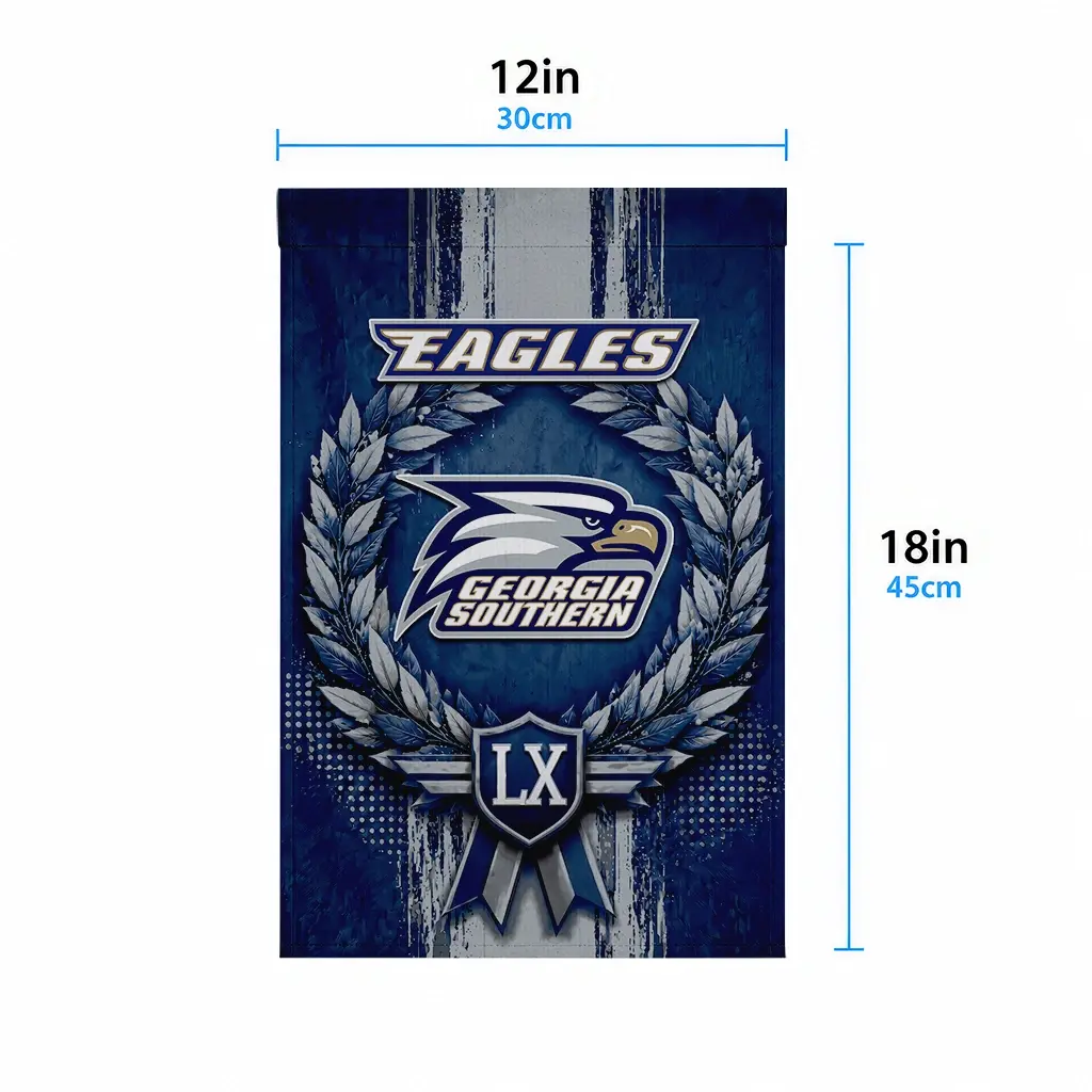 Georgia Southern Eagles Garden Flag Customized Laurel Wreath Blue High Quality Georgia Southern Eagles Garden Flag Customized Laurel Wreath Blue High Quality