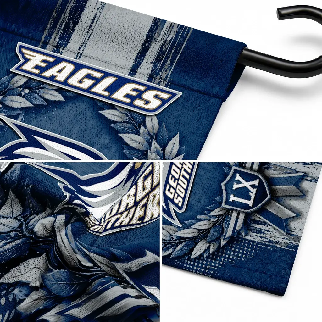 Georgia Southern Eagles Garden Flag Customized Laurel Wreath Blue Latest Model Georgia Southern Eagles Garden Flag Customized Laurel Wreath Blue Latest Model