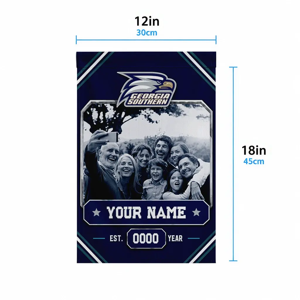 Georgia Southern Eagles Garden Flag Customized Photo Frame Blue High Quality Georgia Southern Eagles Garden Flag Customized Photo Frame Blue High Quality
