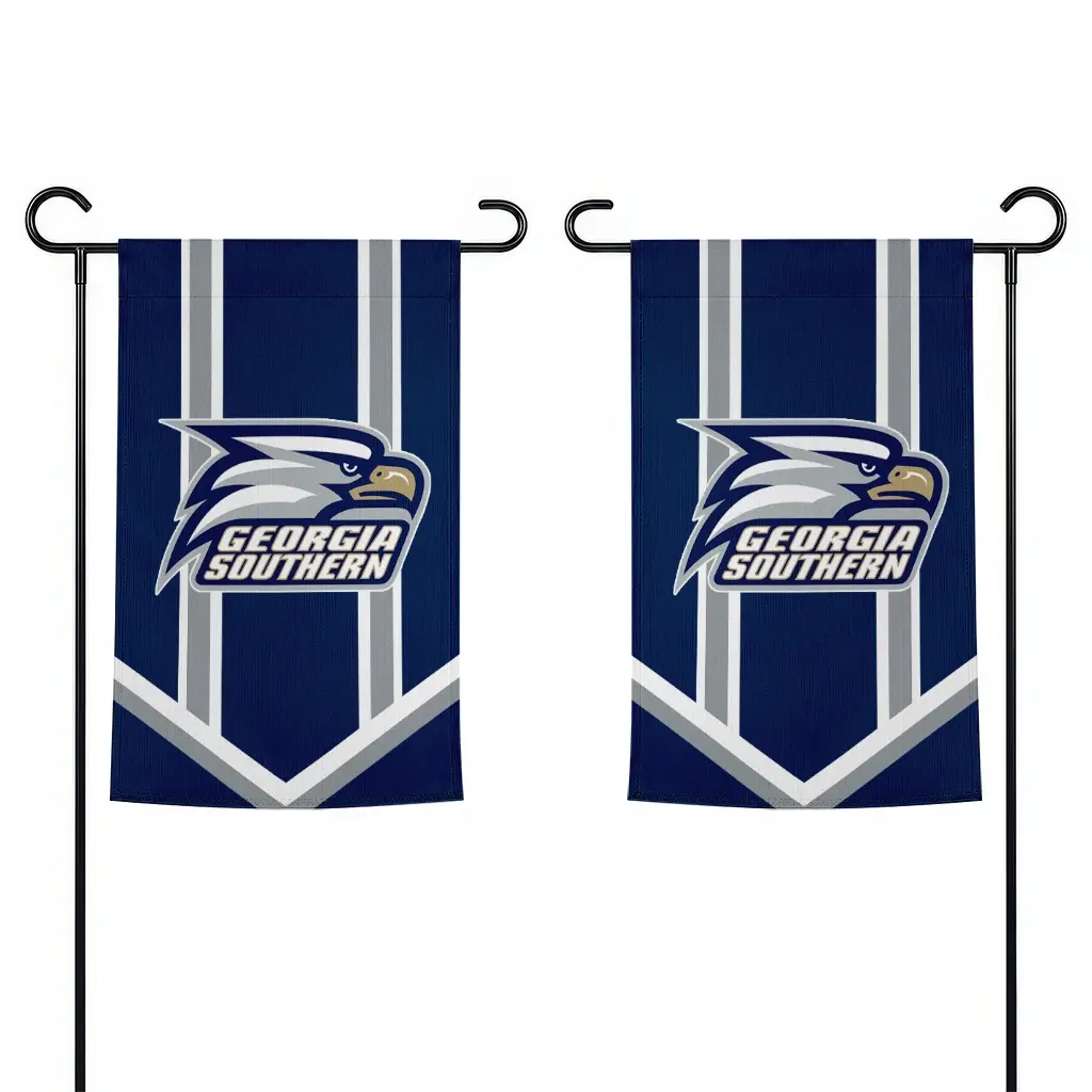 Georgia Southern Eagles Garden Flag Personalized Chevron Stripes Blue Fashion Forward Georgia Southern Eagles Garden Flag Personalized Chevron Stripes Blue Fashion Forward