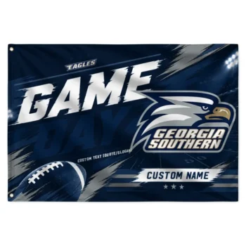 Georgia Southern Eagles House Flag Custom Action Streaks Blue Best Selling