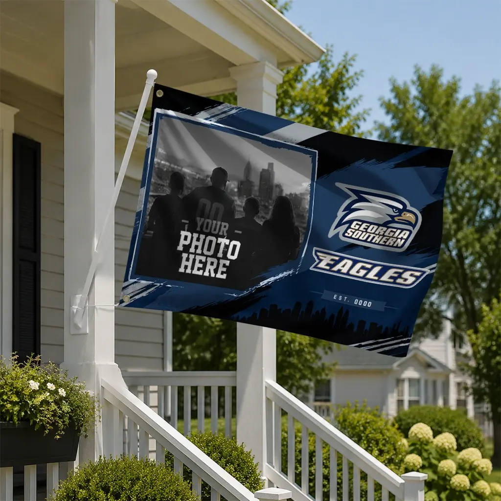 Georgia Southern Eagles House Flag Customized Framed Photo Blue Black New Arrival Georgia Southern Eagles House Flag Customized Framed Photo Blue Black New Arrival