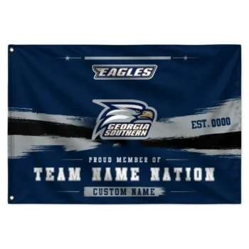 Georgia Southern Eagles House Flag Personalized Brushed Streaks Blue Best Selling