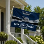 Georgia Southern Eagles House Flag Personalized Brushed Streaks Blue Best Selling