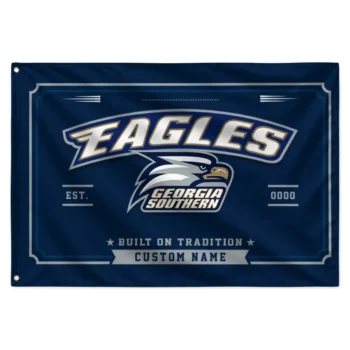Georgia Southern Eagles House Flag Personalized Ornate Border Blue Best Selling