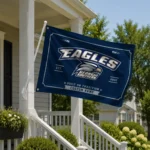 Georgia Southern Eagles House Flag Personalized Ornate Border Blue Best Selling