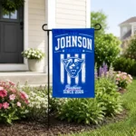Georgia State Panthers Garden Flag Personalized Distressed Stripes Blue Best Selling