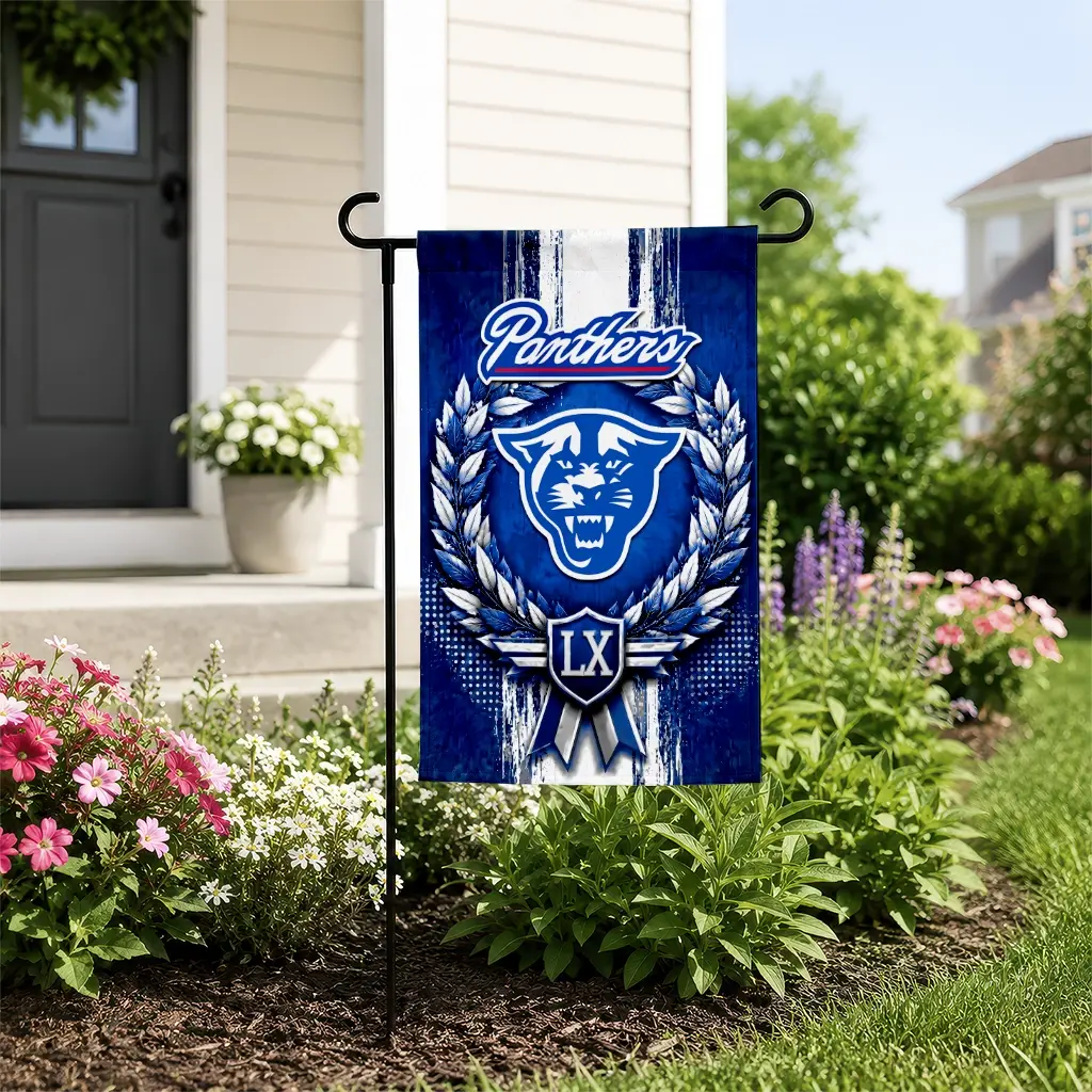 Georgia State Panthers Garden Flag Personalized Laurel Wreath Blue New Arrival Georgia State Panthers Garden Flag Personalized Laurel Wreath Blue New Arrival