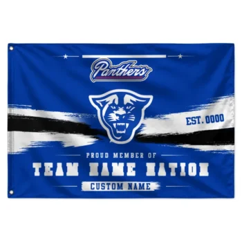 Georgia State Panthers House Flag Custom Brushed Streaks Blue Best Selling