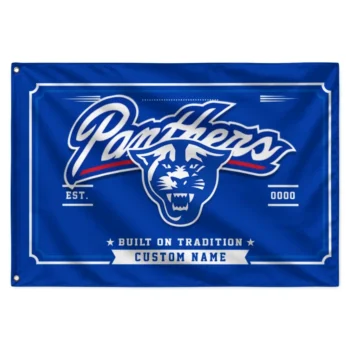 Georgia State Panthers House Flag Custom Ornate Border Blue Best Selling