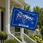 Georgia State Panthers House Flag Custom Ornate Border Blue Best Selling