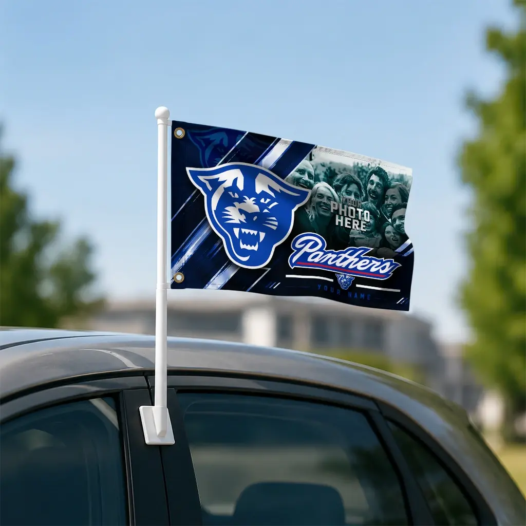 Georgia State Panthers House Flag Customized Diagonal Stripes Blue Latest Model Georgia State Panthers House Flag Customized Diagonal Stripes Blue Latest Model