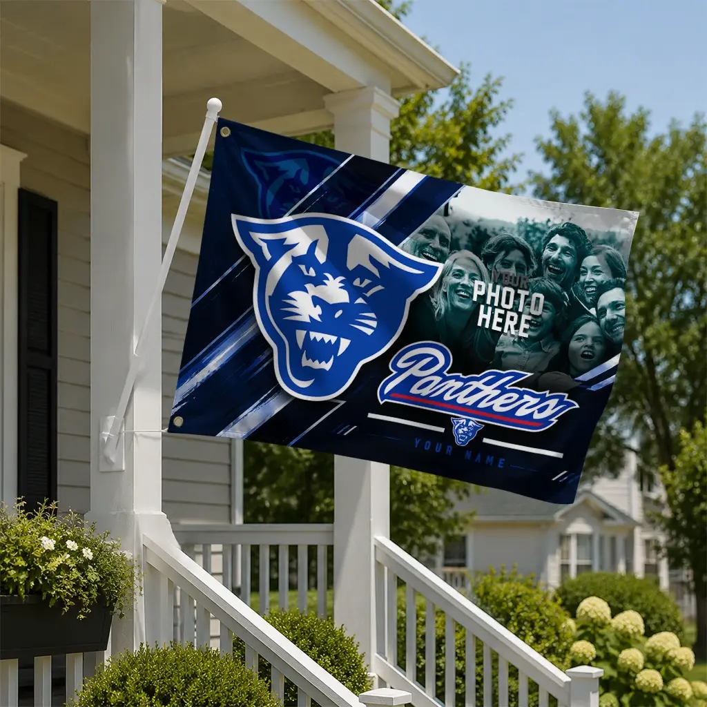 Georgia State Panthers House Flag Customized Diagonal Stripes Blue New Arrival Georgia State Panthers House Flag Customized Diagonal Stripes Blue New Arrival