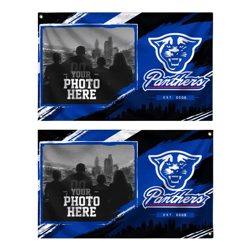 Georgia State Panthers House Flag Personalized Framed Photo Blue Black Fashion Forward Georgia State Panthers House Flag Personalized Framed Photo Blue Black Fashion Forward