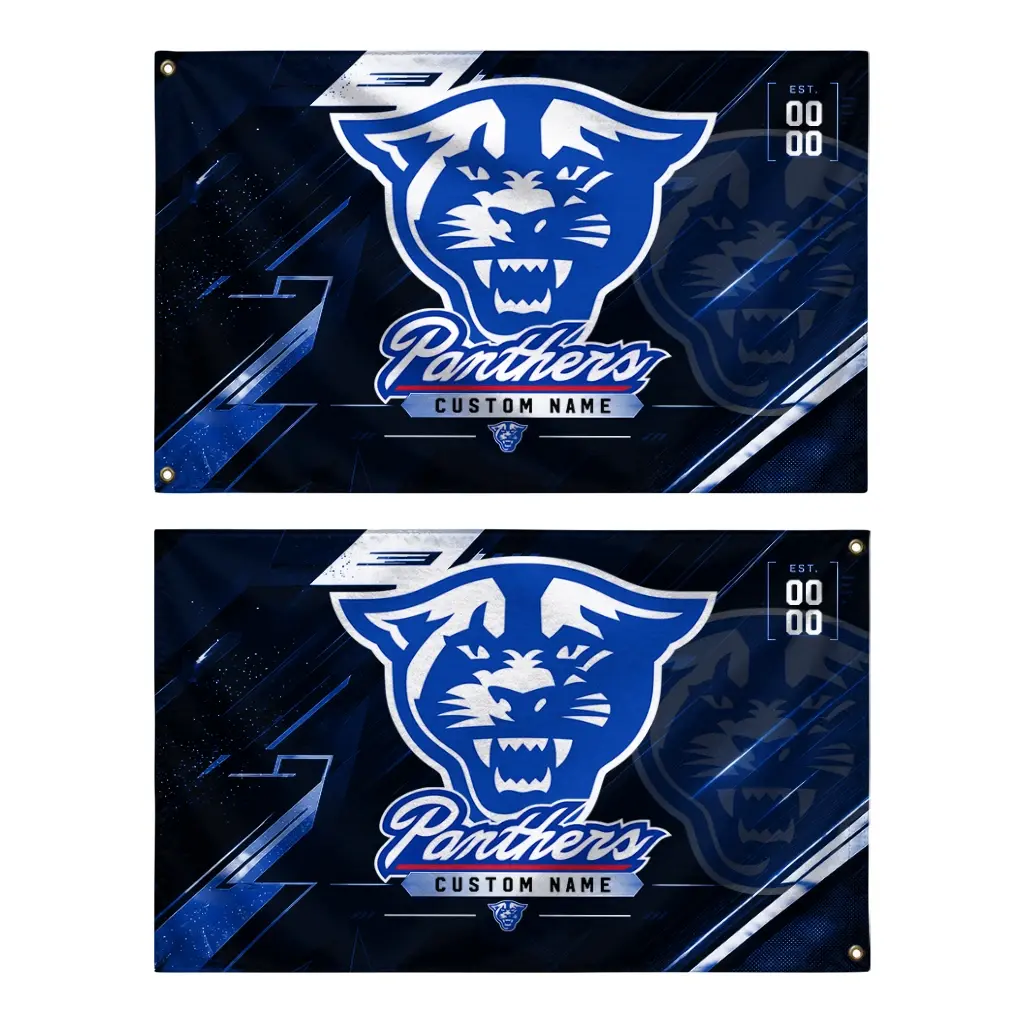 Georgia State Panthers House Flag Personalized Speed Slashes Blue Fashion Forward Georgia State Panthers House Flag Personalized Speed Slashes Blue Fashion Forward