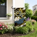 Georgia Tech Yellow Jackets Garden Flag Custom Glowing Star Gold Best Selling