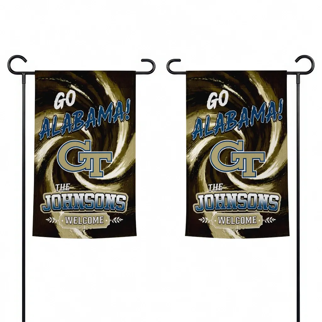 Georgia Tech Yellow Jackets Garden Flag Custom Swirl Vortex Gold Fashion Forward Georgia Tech Yellow Jackets Garden Flag Custom Swirl Vortex Gold Fashion Forward