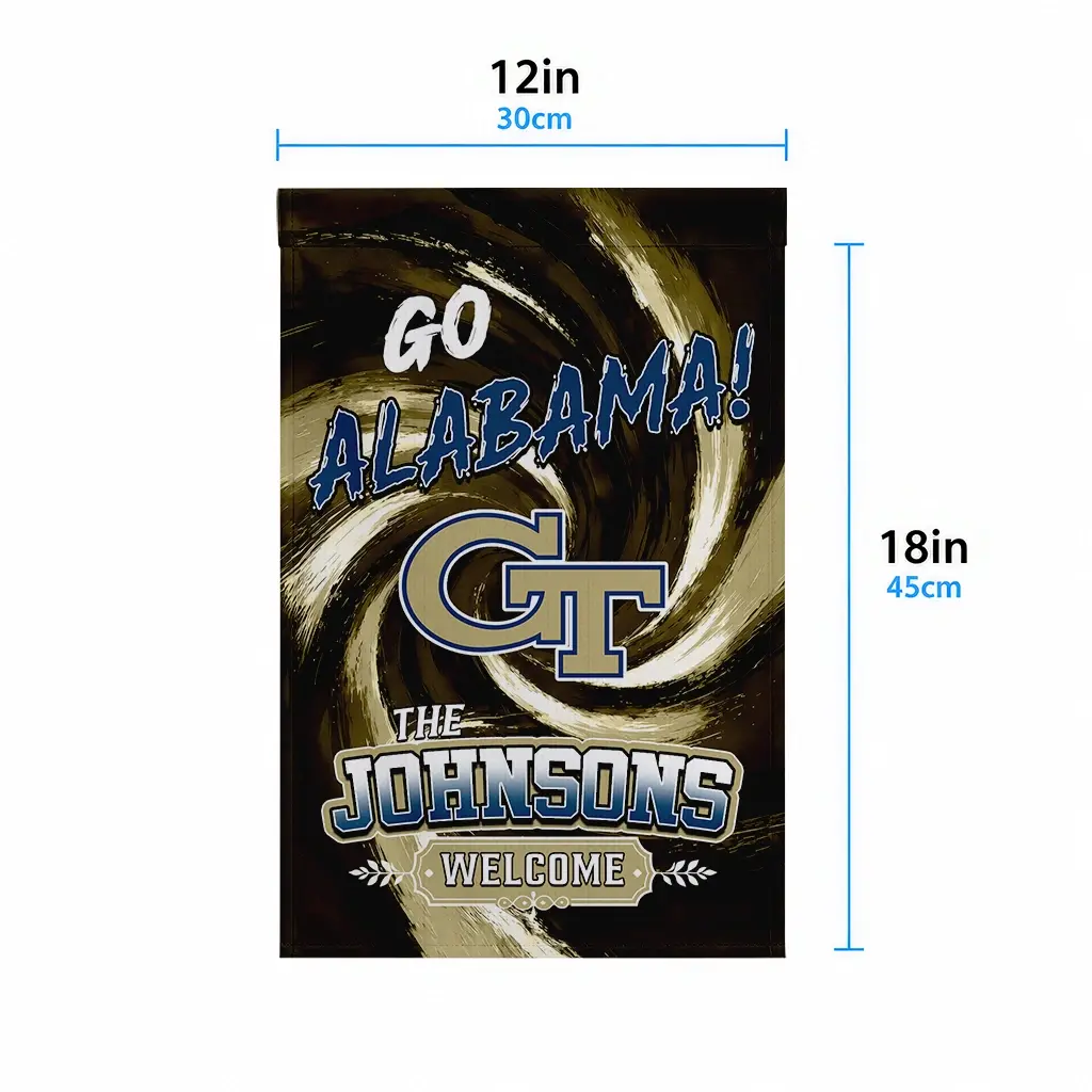 Georgia Tech Yellow Jackets Garden Flag Custom Swirl Vortex Gold High Quality Georgia Tech Yellow Jackets Garden Flag Custom Swirl Vortex Gold High Quality