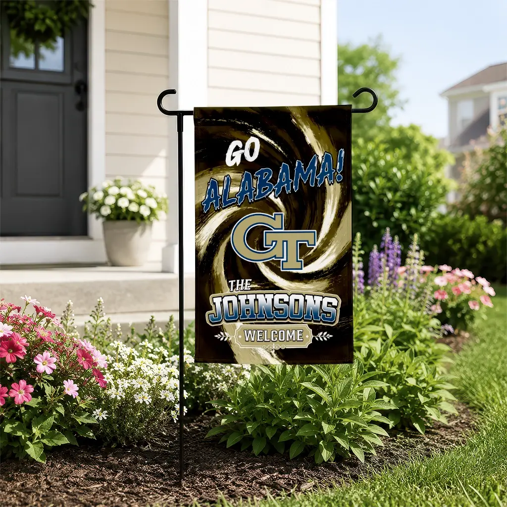Georgia Tech Yellow Jackets Garden Flag Custom Swirl Vortex Gold New Arrival Georgia Tech Yellow Jackets Garden Flag Custom Swirl Vortex Gold New Arrival