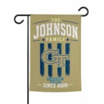 Georgia Tech Yellow Jackets Garden Flag Customized Distressed Stripes Gold Best Selling