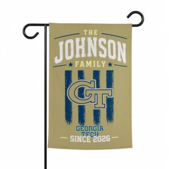 Georgia Tech Yellow Jackets Garden Flag Customized Distressed Stripes Gold Best Selling