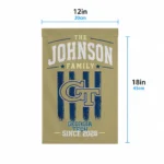 Georgia Tech Yellow Jackets Garden Flag Customized Distressed Stripes Gold Best Selling