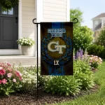 Georgia Tech Yellow Jackets Garden Flag Customized Laurel Wreath Gold Best Selling