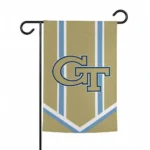 Georgia Tech Yellow Jackets Garden Flag Personalized Chevron Stripes Gold Best Selling