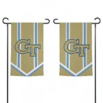 Georgia Tech Yellow Jackets Garden Flag Personalized Chevron Stripes Gold Best Selling