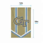 Georgia Tech Yellow Jackets Garden Flag Personalized Chevron Stripes Gold Best Selling