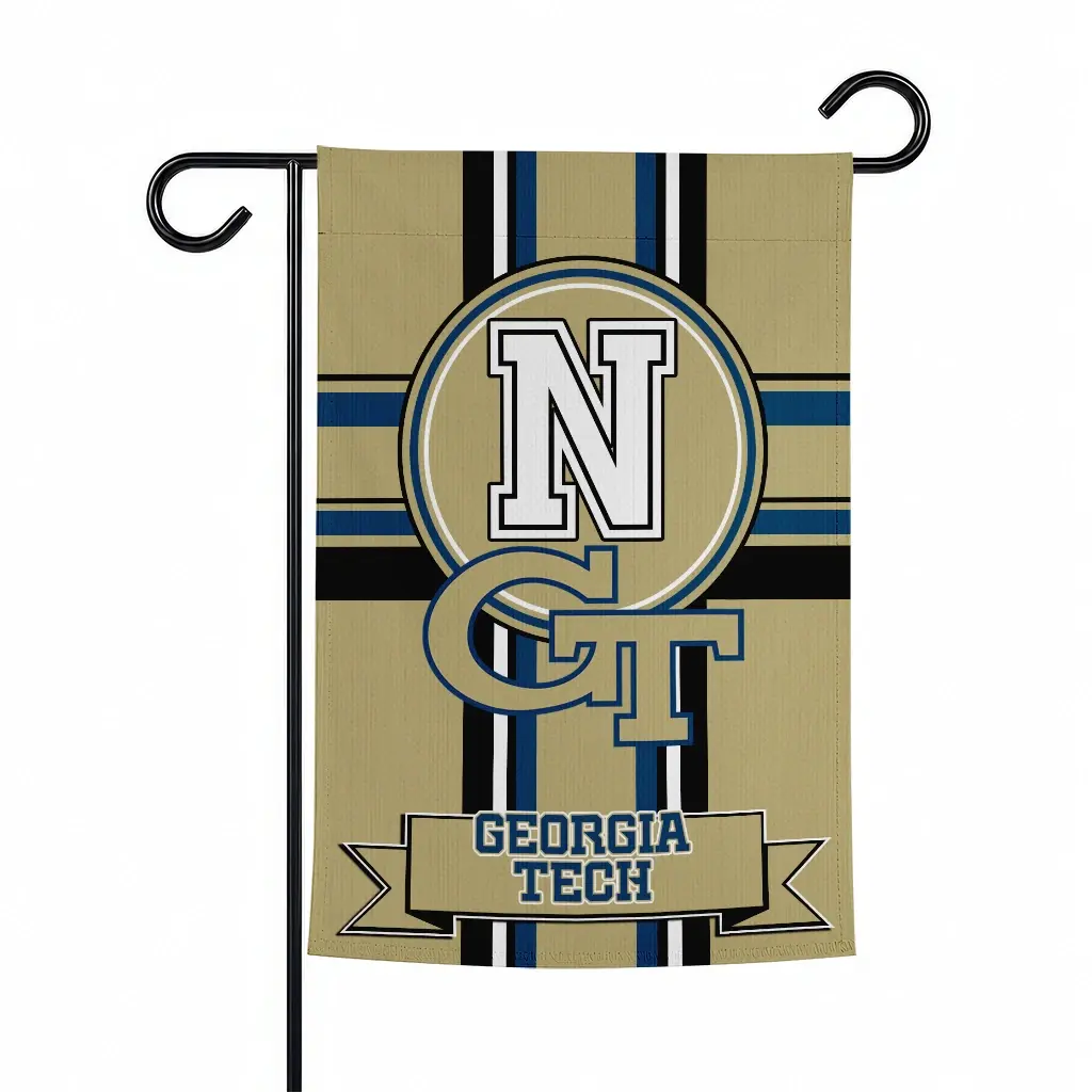 Georgia Tech Yellow Jackets Garden Flag Personalized Circle Medallion Gold Best Selling Georgia Tech Yellow Jackets Garden Flag Personalized Circle Medallion Gold Best Selling