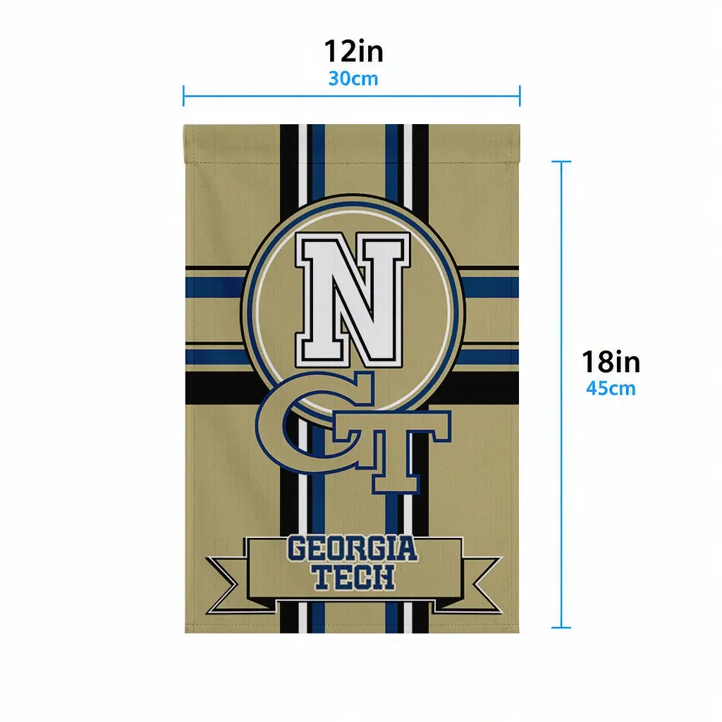 Georgia Tech Yellow Jackets Garden Flag Personalized Circle Medallion Gold High Quality Georgia Tech Yellow Jackets Garden Flag Personalized Circle Medallion Gold High Quality