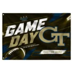 Georgia Tech Yellow Jackets House Flag Custom Action Streaks Gold Best Selling