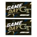 Georgia Tech Yellow Jackets House Flag Custom Action Streaks Gold Best Selling