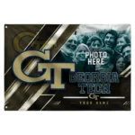 Georgia Tech Yellow Jackets House Flag Custom Diagonal Stripes Gold Best Selling