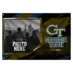 Georgia Tech Yellow Jackets House Flag Customized Framed Photo Gold Black Best Selling