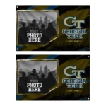 Georgia Tech Yellow Jackets House Flag Customized Framed Photo Gold Black Best Selling